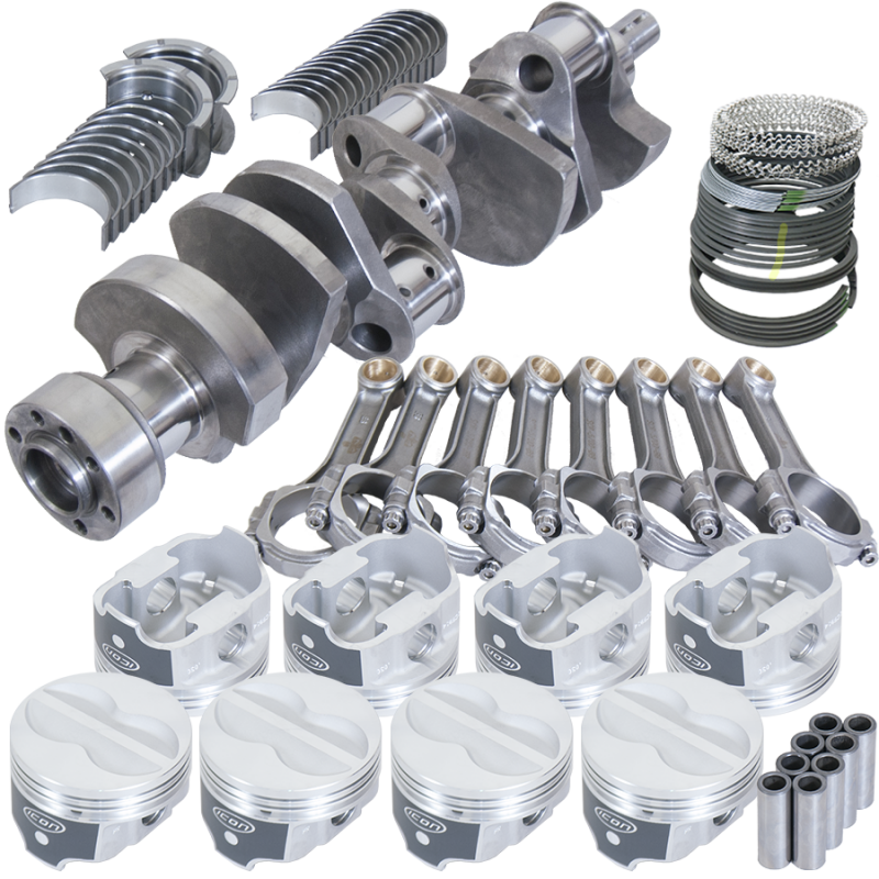 Eagle Chevy 350 1Pc 3.750in Crank 5.700in I-Beam Rods -10cc 4.060in Pistons Rotating Assembly