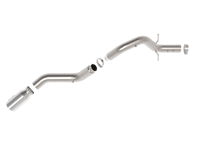 aFe Large Bore-HD 5in 409SS DPF-Back Exhaust System w/Pol Tip 24-25 GM Diesel Trucks V8-6.6L(td) L5P