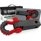 Rhino USA Shackle Hitch Receiver W/ D-Ring (Red)