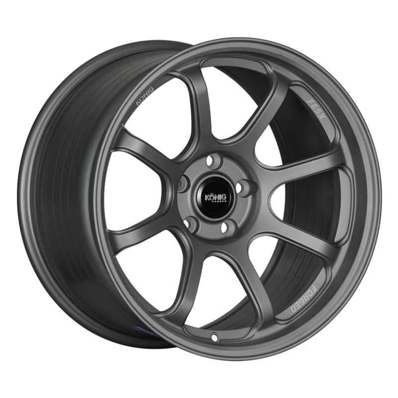 Konig Forged F6SX 17x10 5x114.3 ET45 Satin Grey Wheel (Knurled Bead)