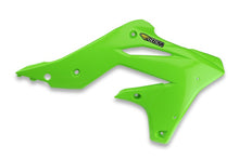 Load image into Gallery viewer, Cycra 13-16 Kawasaki KX250F Powerflow Radiator Shrouds - OEM Green