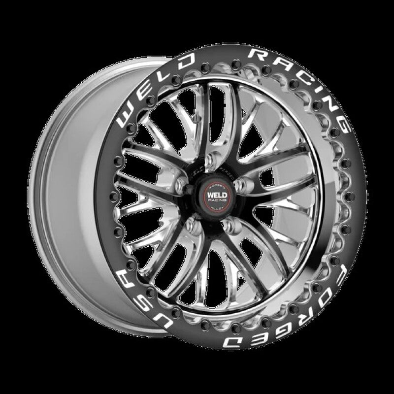 Weld S82 17x10 / 5x4.75 BP / 7.2in. BS (43mm Offset) Black Wheel (High Pad) - Black Single Beadlock