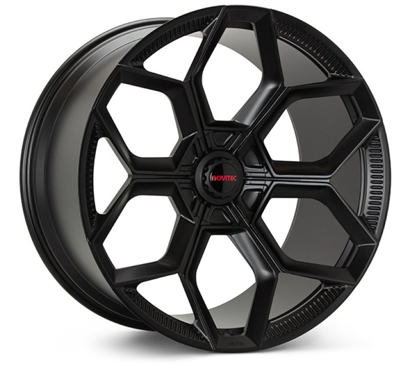Vossen x Novitec NL5-5L 21x9.5in - 5x112 BP - ET30 - Satin Black Lamborghini Revuelto Front Wheel