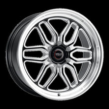 Load image into Gallery viewer, Weld Racing 17x9.5 Laguna 6 Drag 6x127 ET35 BS6.625 Gloss Black Milled - Diamond Lip 78.1