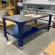 Load image into Gallery viewer, Wehrli Modular Steel Work Bench Leg Kit, 34in. Tall x .120in. Thick, Blueberry Frost