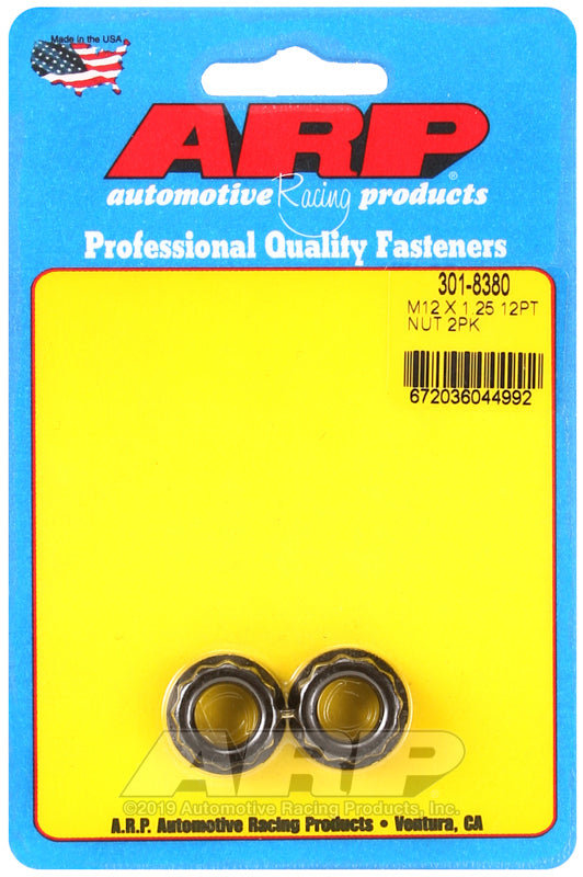 ARP M12 X 1.25 (5/8 wr) 12pt 2pc nut kit