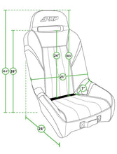 Load image into Gallery viewer, PRP Polaris RZR PRO XP/PRO R/Turbo R GT/S.E. Suspension Seat- Black/Blue