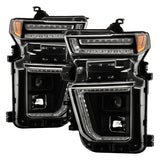 Spyder 20-23 Chevy Silverado 2500/3500 Proj Headlights - LED DRL - Black PRO-YD-CSHD20SI-SEQ-BK