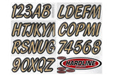 Hardline Boat Lettering Registration Kit 3 in. - 400 Brown/Black