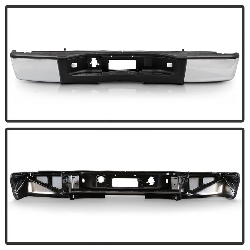 xTune 07-13 Chevy Silverado/GMC Sierra 1500 OEM Style Steel Rear Bumper - Chrome RB-CS07-SET-C