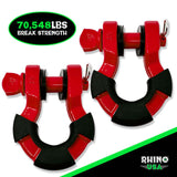 Rhino USA 8T Super Shackle 2-Pack (Red)