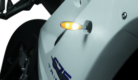 Kuryakyn Micro 1000 Clear Lens White/Amber Chrome