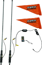 QuadBoss 4Ft Clear Dual Whip Bluetooth