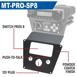 Rugged Radios Polaris RZR PRO XP/Turbo R/PRO R Dash Mount Radio and Intercom - Switch Pros 12