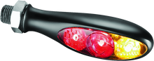 Load image into Gallery viewer, Kuryakyn Micro S Dual Fuction Red Run-Brake Amber Turn Satin Black