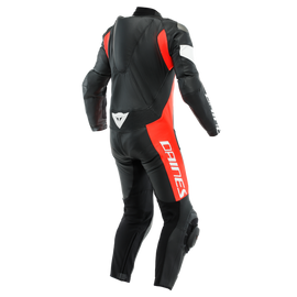 Dainese Tosa 1PC Leather Suit Perforated Black/Fluorescent Red/White Size - 58