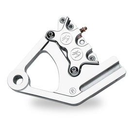 Performance Machine Rear 4 Piston Caliper and Bracket - Chrome