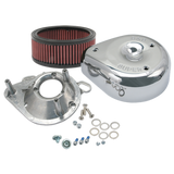 S&S Cycle 95-16 BT w/ S&S Single Bore TB Teardrop Air Cleaner Kit Chrome Cover