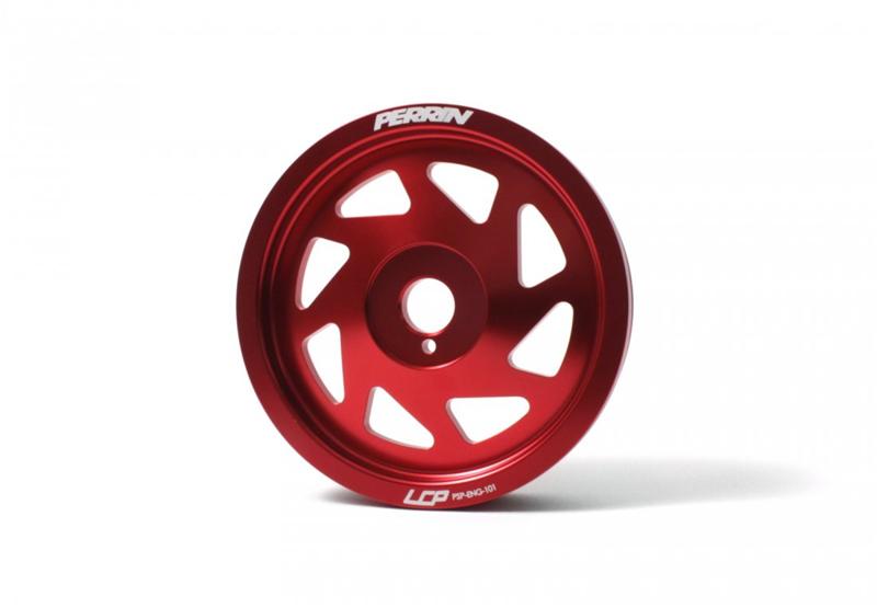 PERRIN 15-18 Subaru WRX / 13-20 BRZ / 14-18 FXT / 13-16 Crosstrek Lightened Crank Pulley - Red - GTR Auto