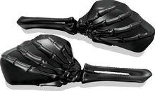 Load image into Gallery viewer, Kuryakyn Skeleton Hand Mirrors Black/Black