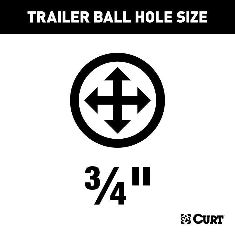 Curt 87-87 Honda Civic Sedan Class 1 Fixed-Tongue Trailer Hitch w/3/4in Trailer Ball Hole BOXED