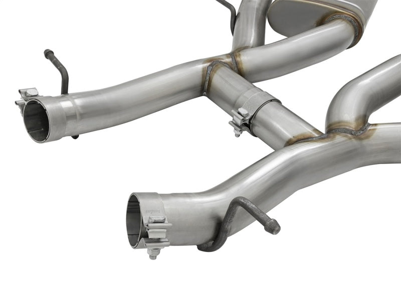 aFe MACHForce XP 3in 304 SS Axle-Back Dual Exhaust (NPP) w/ Polished Tips 16-17 Camaro SS V8-6.2L