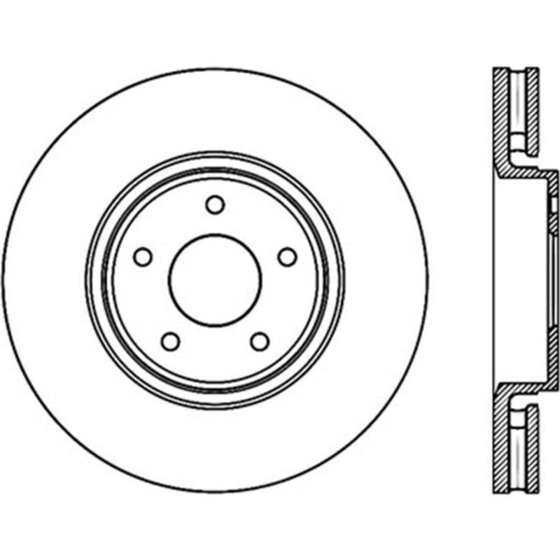 StopTech Power Slot 11/05-08 Infiniti / 09-12 FX35 / 13 FX37 Cryo Slotted Front Right Rotor