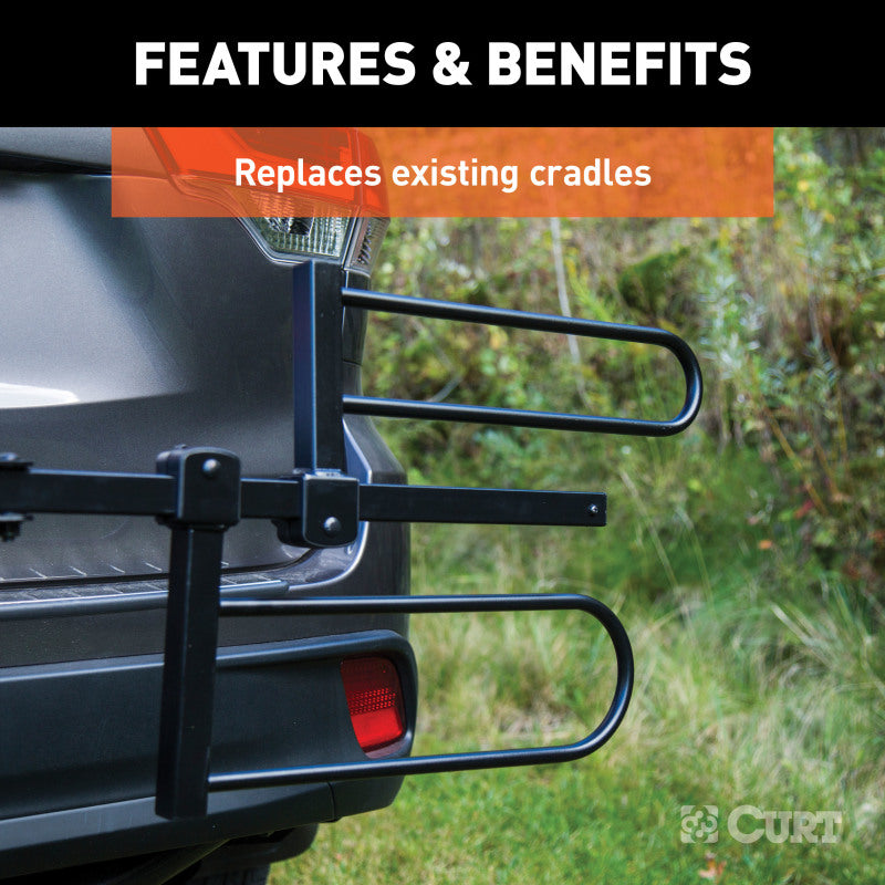 Curt Tray-Style Bike Rack Cradles for Fat Tires (4-7/8in I.D. 2-Pack)