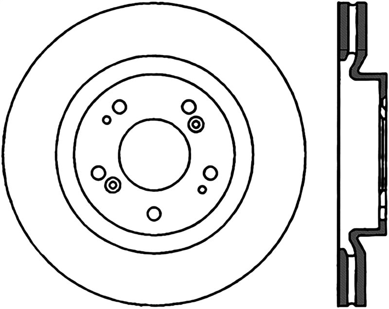 StopTech Power Slot 06-12 Mitsubishi Eclipse GS 4cyl / GT 6cyl Slotted Left Front CRYO Rotor