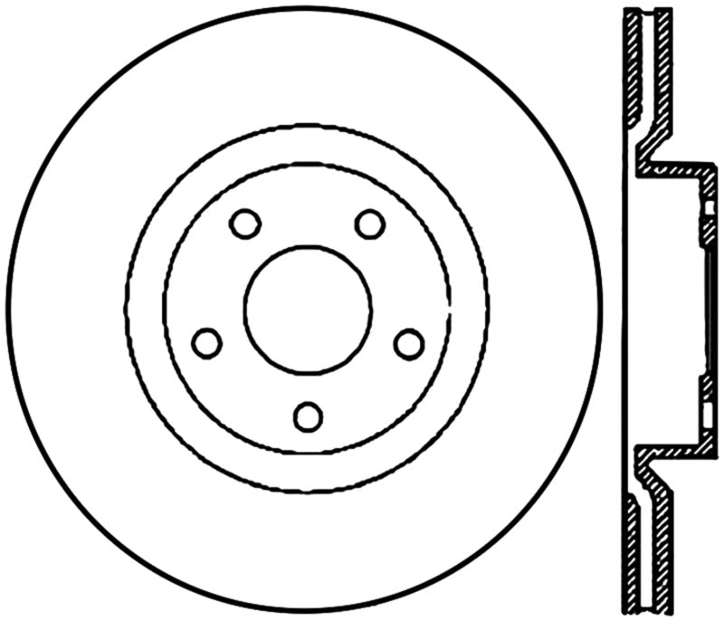 StopTech Power Slot 06-08 Cadillac XLR-V SC / 05-09 Corvette (Z51) Front Left Slotted CRYO Rotor
