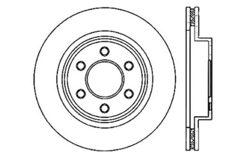 StopTech Power Slot 01-06 & 08-10 Dodge Viper SRT-10 Drilled & Slotted Right Rear Rotor