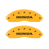 MGP 4 Caliper Covers Engraved Front Honda Rear H Logo Yellow Finish Black Char 2010 Honda Crosstour