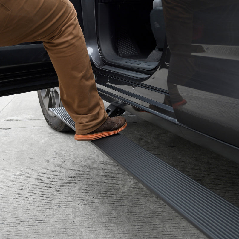 RealTruck 19-24 Ram 1500 Crew Cab 4dr VoltStep Electric Running Board Kit (No Drill) - Tex. Blk - GTR Auto