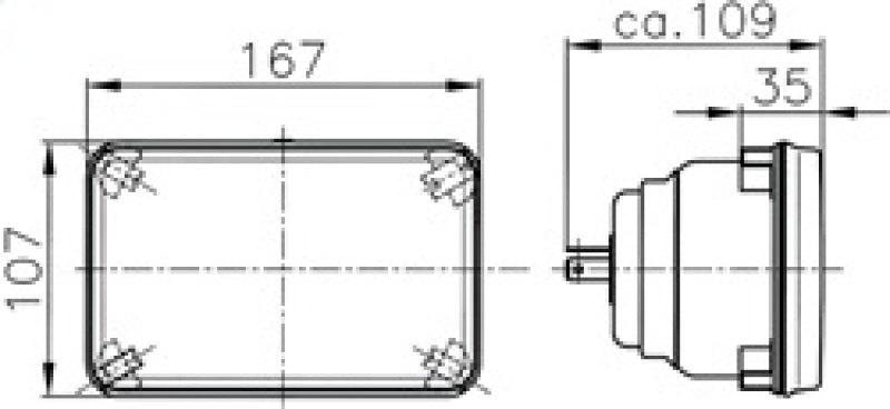 Hella Module 164 x 103mm H4 12V ECE Universal Lamp