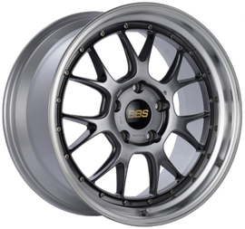 BBS LM-R 19x8.5 5x114.3 ET43 Diamond Black Center Diamond Cut Lip Wheel - 82mm PFS Required