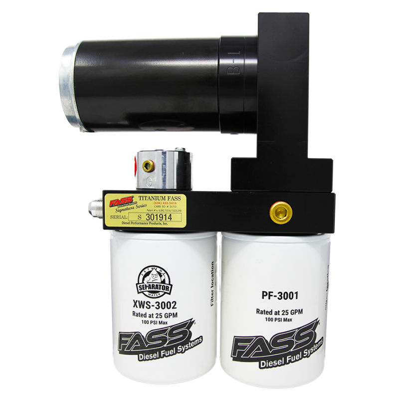 FASS 01-16 GM 2500/3500 Duramax 250gph/8-10psi Titanium Series Fuel Air Separation System