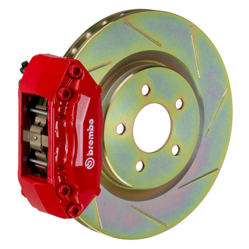 Brembo 15-21 Golf (Mk7) Front GT BBK 4 Piston Cast 2pc 330x28 1pc Rotor Slotted Type-1-Red