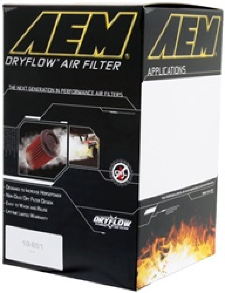AEM DryFlow Air Filter - Round 2.75in ID x 6.25in OD x 8.25in H fits 2007-2014 Ford/Volvo - GTR Auto