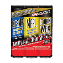 Load image into Gallery viewer, Maxima Chain Wax Ultimate Chain Care Combo Kit 3-Pack Aerosol