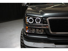Load image into Gallery viewer, Spyder Chevy Silverado 1500 03-06 Projector LED Halo LED Amber Reflector Blk PRO-YD-CS03-AM-BK