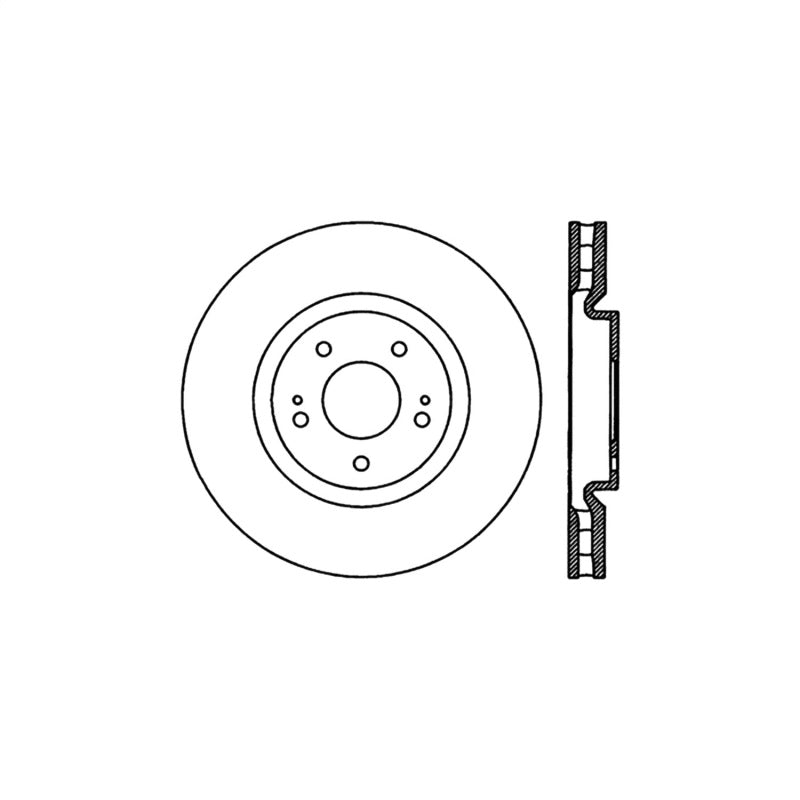 Stoptech 03-06 Evo 8 & 9 Front Premium High Carbon CRYO-STOP Rotor