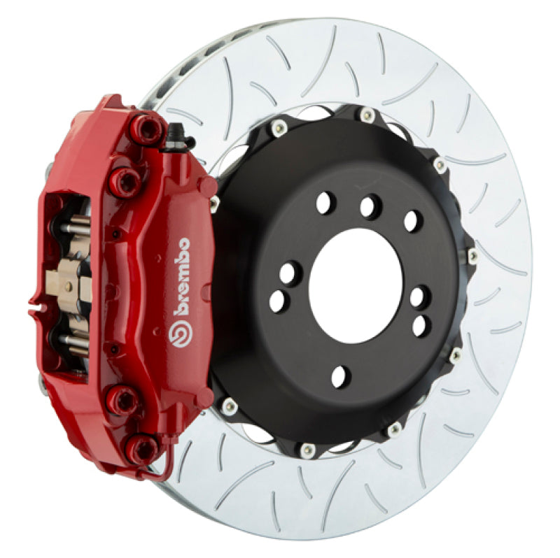 Brembo 01-02 Viper RT-10 Rear GT BBK 4 Piston Cast 2pc 345x28 2pc Rotor Slotted Type3-Red - GTR Auto