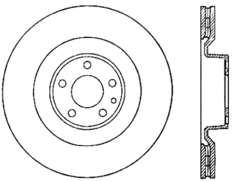 StopTech 2009 Audi S8 Drilled Left Front Rotor