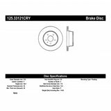 Centric 08-15 Audi TT Quattro Premium Rear CryoStop Brake Rotor