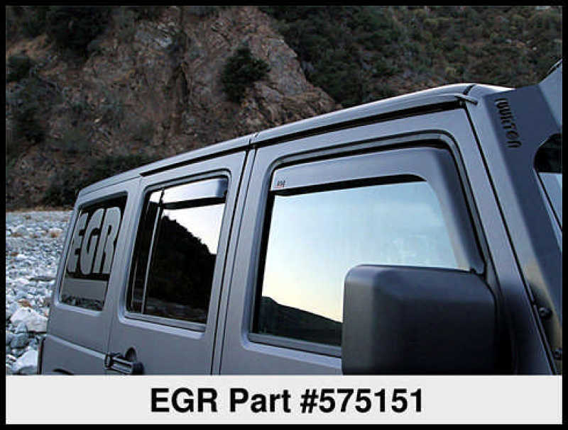 EGR 07+ Jeep Wrangler JK In-Channel Window Visors - Set of 4