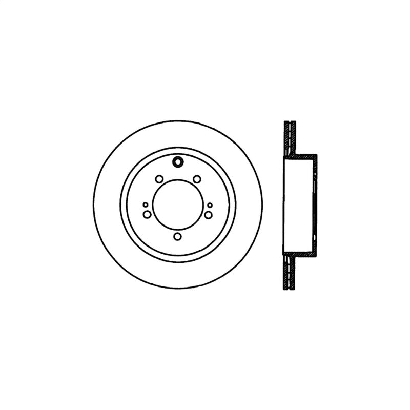 Stoptech 08 Mitsubishi Lancer Evo AWD Rear High Carbon CRYO-STOP Rotor