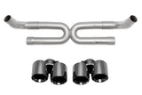 SOUL 17-19 Porsche 991.2 Carrera (non-PSE) Perf. Exhaust w/o Drone Tubes - S Mod. - Blk Chrome Tips