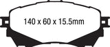 EBC 14+ Mazda 6 2.5 Redstuff Front Brake Pads