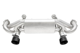 SOUL 2020+ Porsche 718 GT4 / Spyder / GTS 4.0L Valved Exhaust - Ceramic Blk Strght Cut Tips - No VC