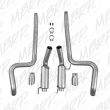 Load image into Gallery viewer, MBRP 05-09 Ford Mustang GT 4.6L Dual Split Rear Race Version AL/ 3in Cat Back Exhaust System